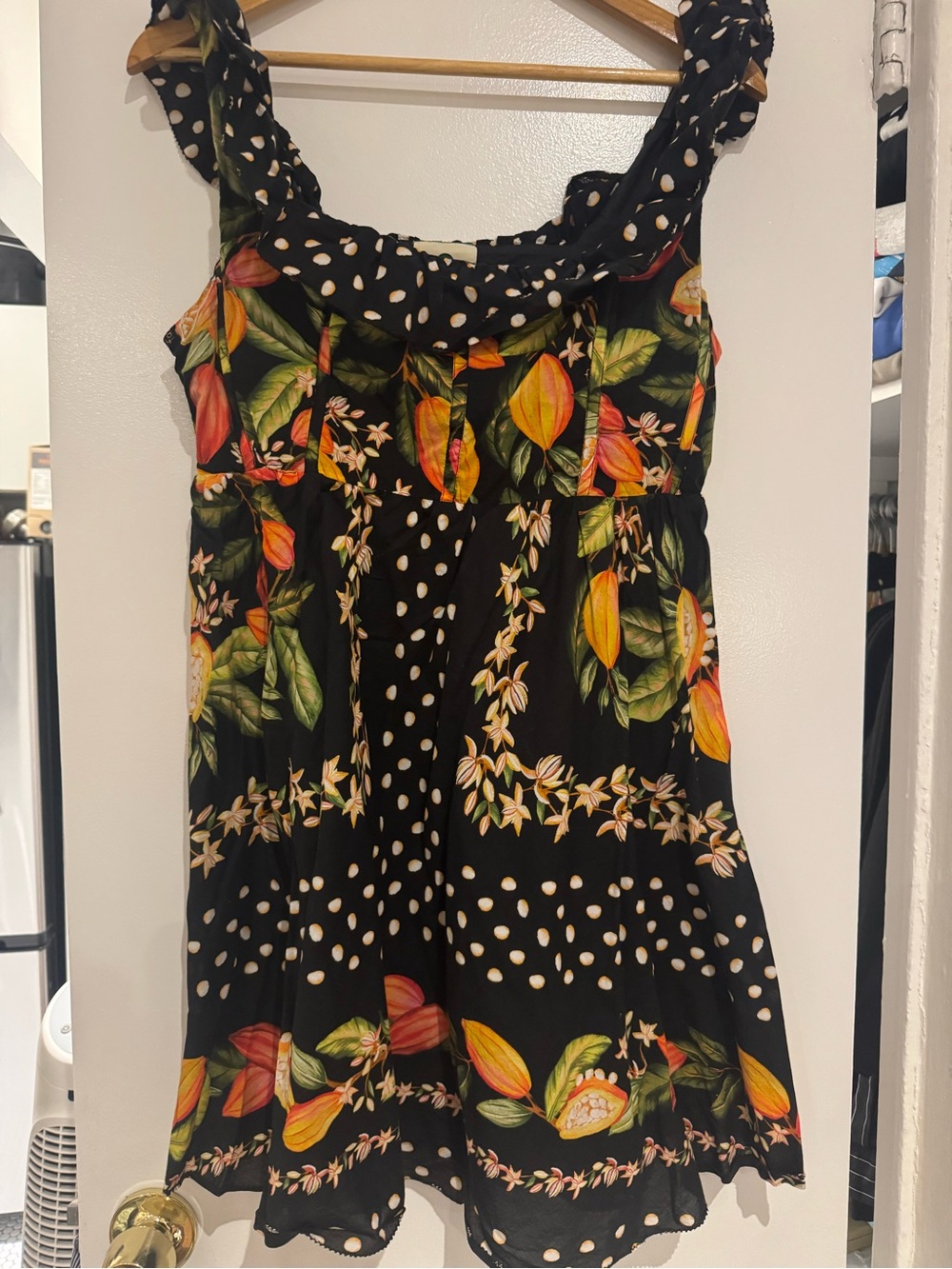 Black Floral & Polka Dot Sundress